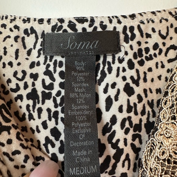 Soma Leopard Lace Chemise (Size M) - Picture 4 of 5